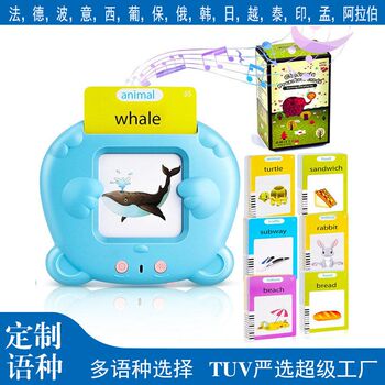 跨境早教机Flash Cards亚马逊卡片机儿童益智闪存卡插卡玩具
