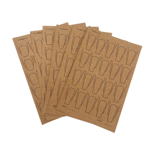 美甲练习卡纸牛皮纸美甲彩绘水彩纸双面用甲型配磨砂高透pvc卡板