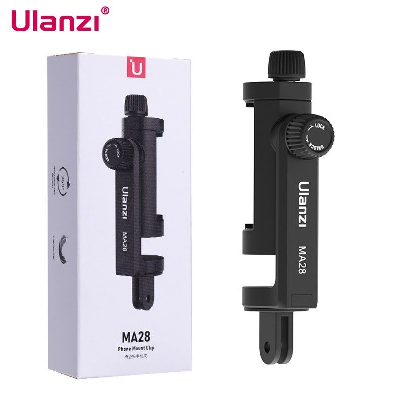 Ulanzi优篮子MA28 GOPRO接口横竖拍手机夹适用9/10第一人称视角手机拍摄支架挂脖支架胸前固定冷靴拓展配件
