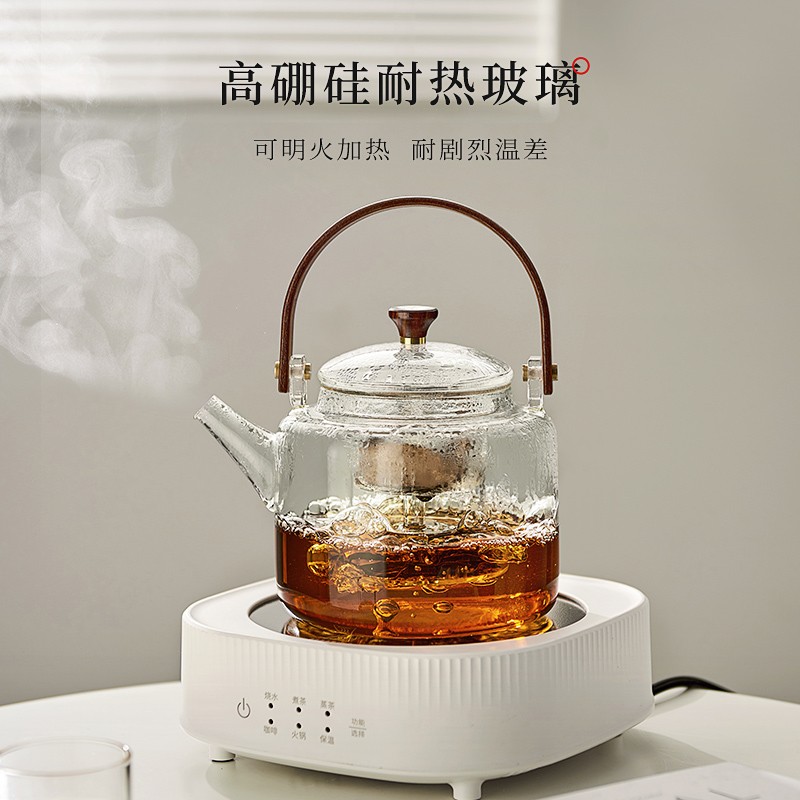 耐高温玻璃煮茶壶电陶炉专用蒸煮老白茶古法煮茶器茶炉烧水壶泡茶
