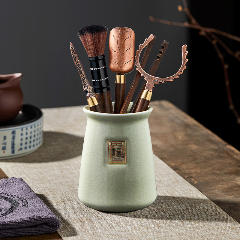 忆壶茶茶道六君子功夫茶具配件套装茶台泡茶工具轻奢茶刀茶夹茶刷