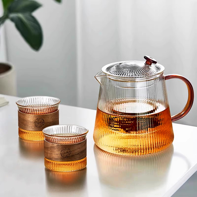 【加厚耐高温】玻璃茶壶过滤茶具图片