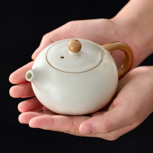 功夫茶具套装 汝窑茶壶家用陶瓷泡茶壶新款 办公室会客喝茶壶小茶杯