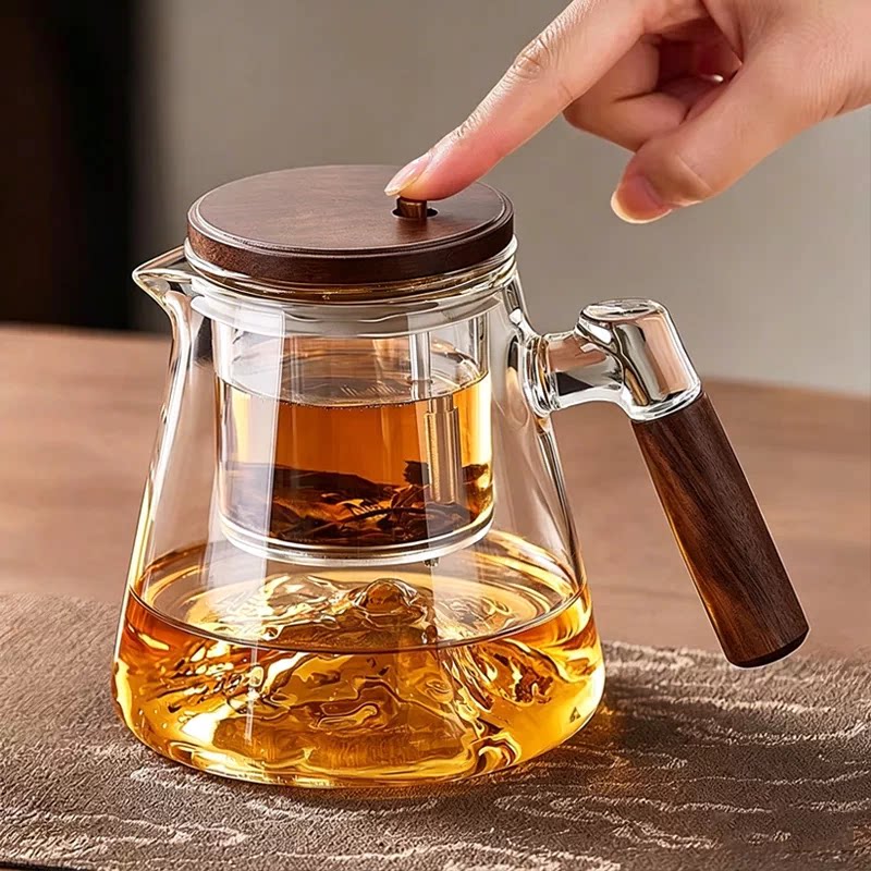 【一键自动过滤】茶水分离飘逸壶