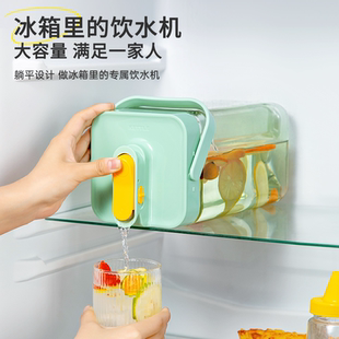 冰箱冷水壶家用密封大容量便携冷饮桶水果茶桶冷藏壶果汁饮料桶