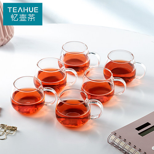 忆壶茶玻璃小茶杯带把手茶具配件功夫茶具耐热加厚家用小喝水杯子 - 封面