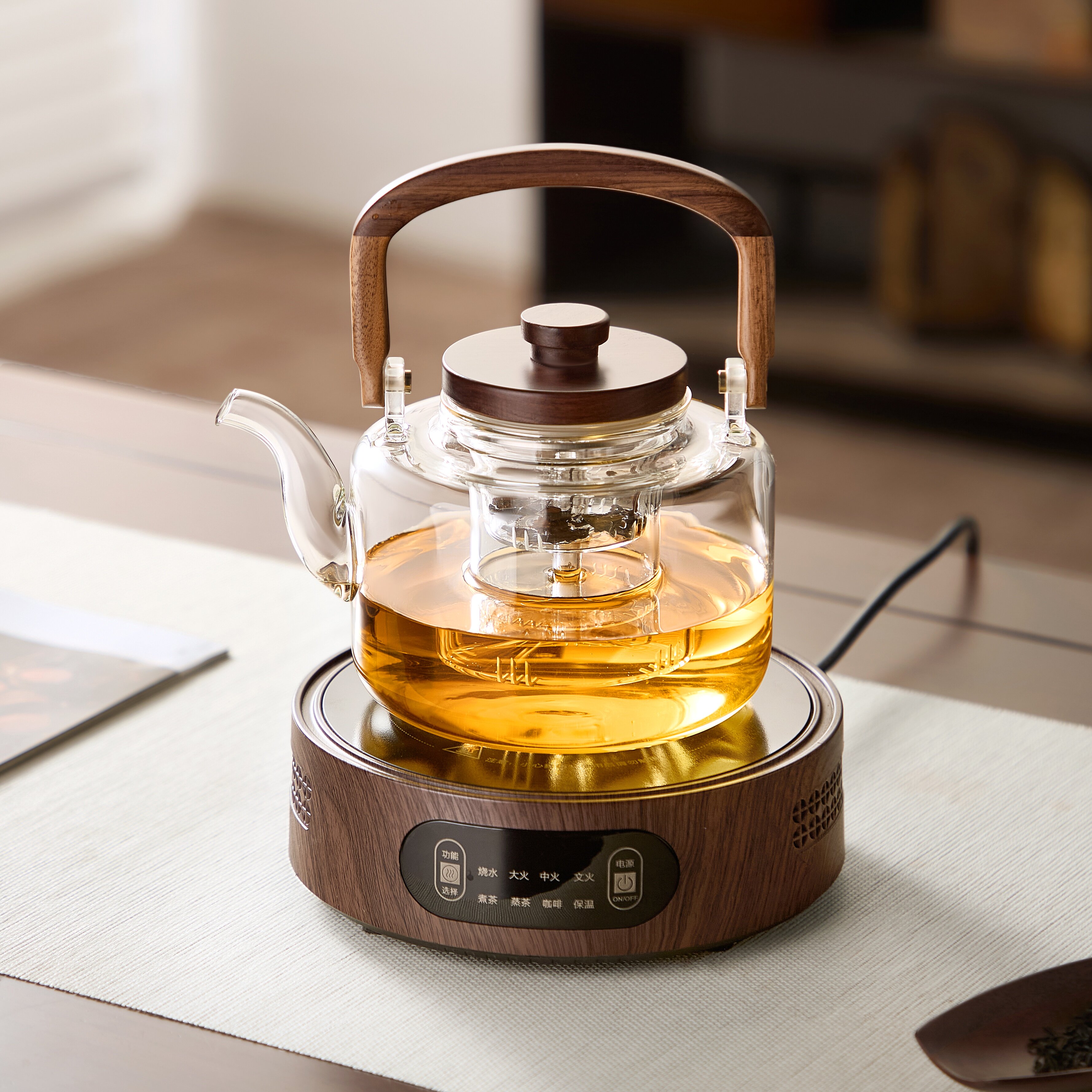 【蒸煮双胆】玻璃煮茶壶茶具套装