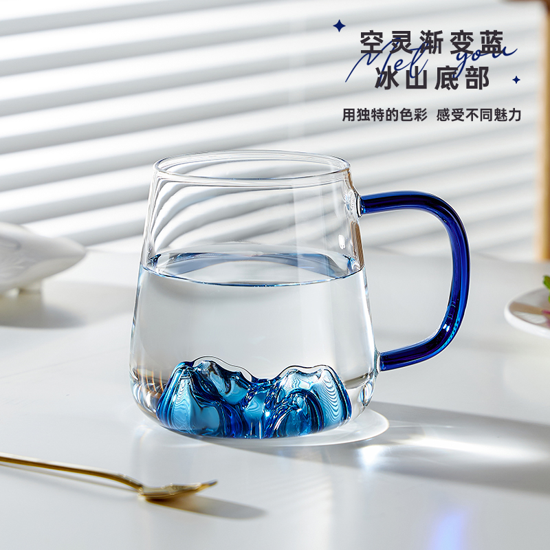 忆壶茶雪山玻璃杯高颜值耐高温