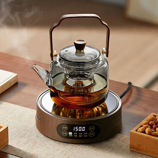 新款 煮茶壶提梁玻璃烧水壶电陶炉套装 耐高温泡茶壶家用蒸煮茶器