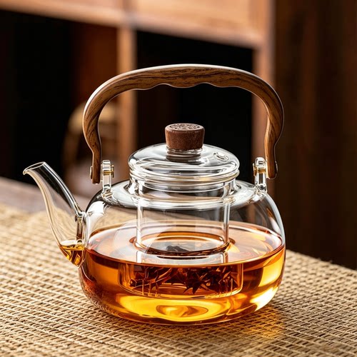 【高硼硅玻璃】耐高温新款煮茶壶