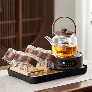 家用客厅办公室2025新款 玻璃茶具套装 高档轻奢功夫茶具泡茶壶茶台