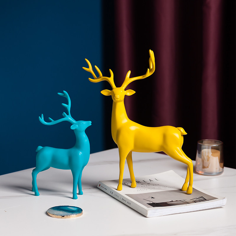 客厅电视柜小鹿摆件创意现代简约家居饰品酒柜装饰品乔迁新居礼品,家居饰品,装饰摆件,淘宝优惠券,粉丝福利购,淘宝优惠卷