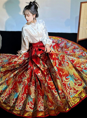 翡缇兰_凤舞九天 原创马面裙套装汉服女2025新款红色成人明制古装