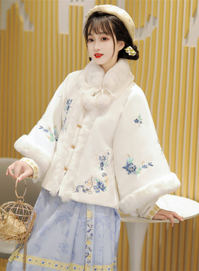 翡缇兰_兰亭 原创明制汉服女2025新款冬季日常加绒加厚马面裙古装