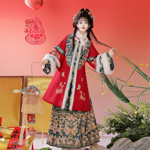 翡缇兰_颂蝶明制长衫汉服女冬季