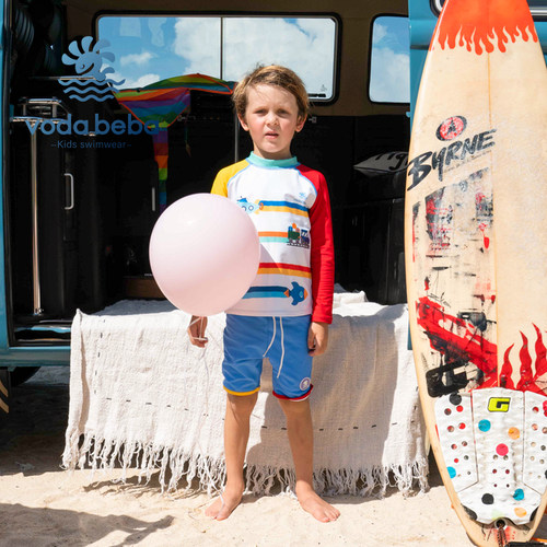 亮色卡通vodabeba儿童分体泳衣