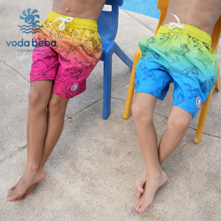 vodabeba 儿童沙滩裤男童中大童可下水速干宽松泳裤
