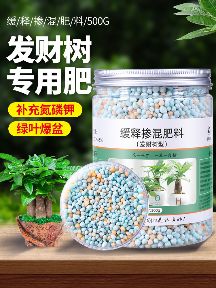 发财树肥料专用控释肥室内花卉绿植盆栽通用型氮磷钾有机颗粒花肥
