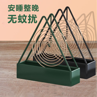 三角蚊香防火防烫铁艺檀香架子家用创意熏香香炉盘香支架接灰盘子