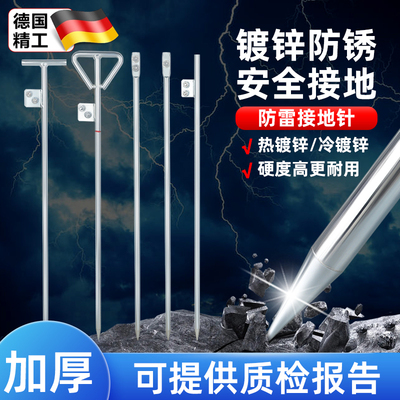 镀锌接地针地极接地线连接接地钉桩接地棒家用室外地针避雷针配件