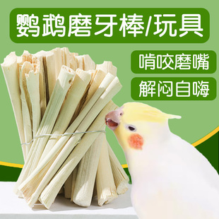 鹦鹉磨牙棒玩具解闷自嗨石玄凤小鸟专用磨嘴器甜竹苹果枝用品大全