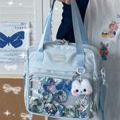 痛包斜挎大容量二次元 学生党吧唧包百搭谷子包单肩学院风百搭通勤