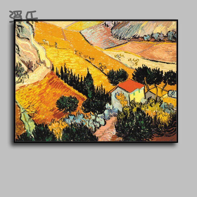金色麦田梵高世界名画大师油画客厅卧室书房样板间欧式墙壁挂画