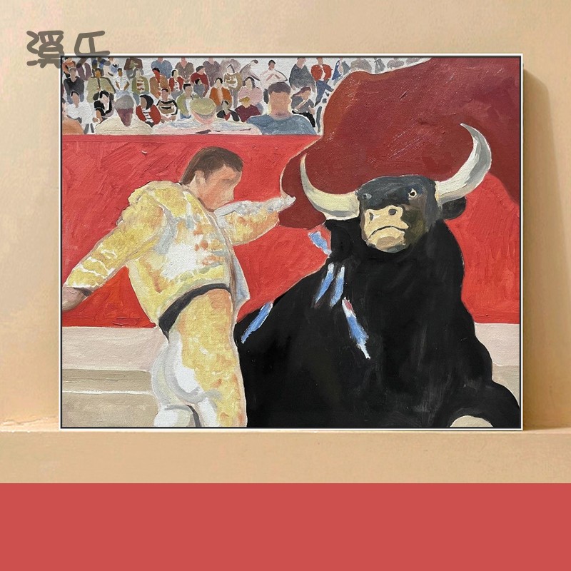 西班牙人物风情舞蹈斗牛士装饰画客厅餐厅画牛排餐厅酒店书房画