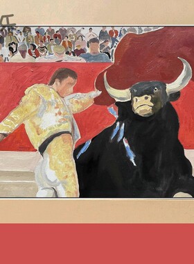 西班牙人物风情舞蹈斗牛士装饰画客厅餐厅画牛排餐厅酒店书房画