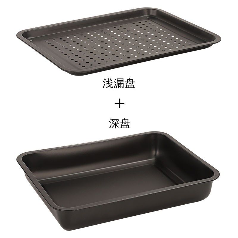黑色不锈钢储水排水式茶盘长方形加厚带茶杯双层便携茶托盘沥水盘图片