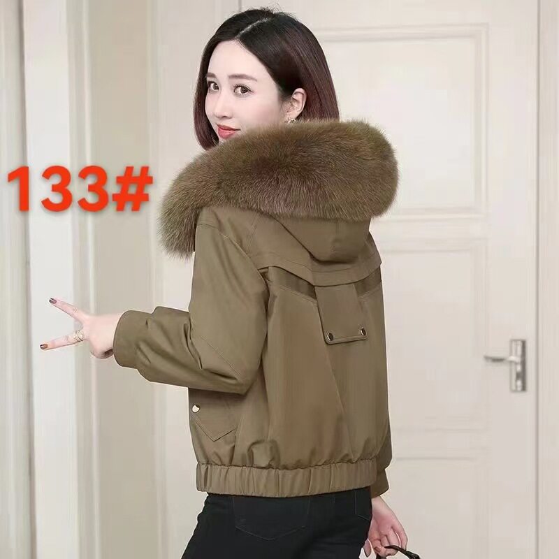 派克服女冬季新款加绒棉衣小个子收腰加厚保暖大毛领外套