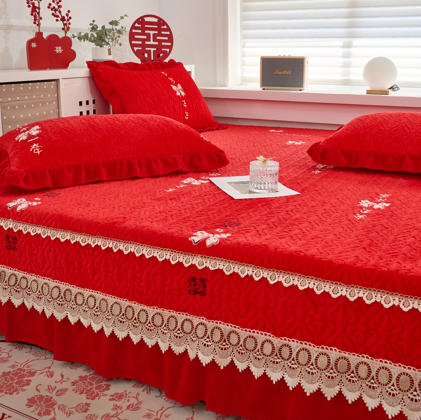 2025新款冬季加绒加厚保暖床盖