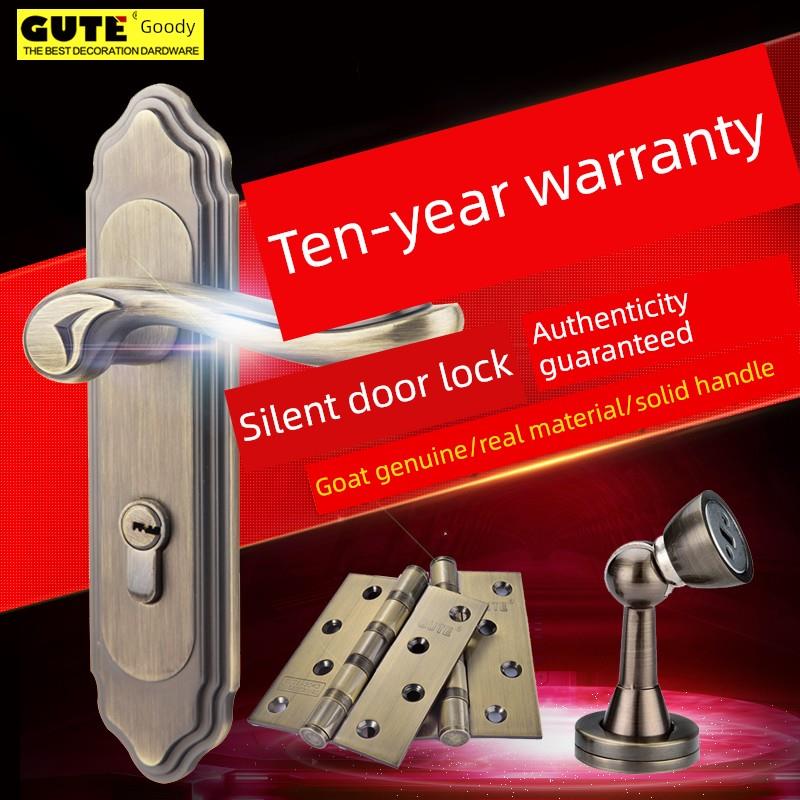 欧式室内双锁舌房门锁现代简把手门锁门锁