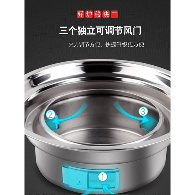 韩式圆形烧烤炉户外木炭轻烟商用烧烤炉木炭家用烧烤架烤肉锅煎盘