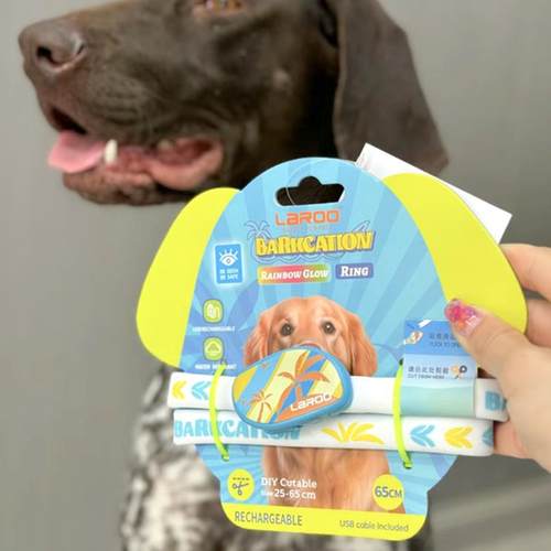 Laroo Leno新产品宠物Led充电假日发光灯圈狗项圈夜间防走失狗行