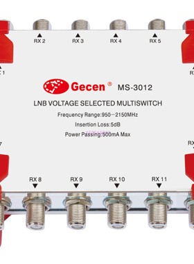 3x12 satellite multiswitch LNB voltage selected multiswitch