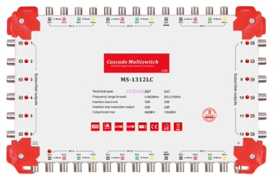 13x13x12 satellite multiswitch Out port with LED light