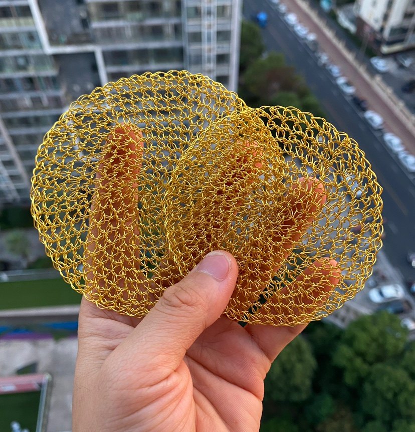 纯手工钩织铜丝杯垫金属杯垫茶壶垫承壶垫高级小众铜丝杯垫加厚款