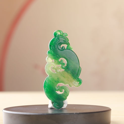 天然老料黄加绿独山玉吊坠挂件