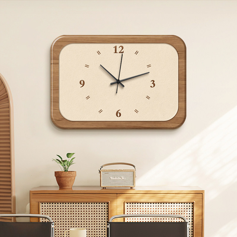 原木风电表箱钟表装饰画简约餐厅配电箱遮丑挂画弱电闸盒遮挡壁画