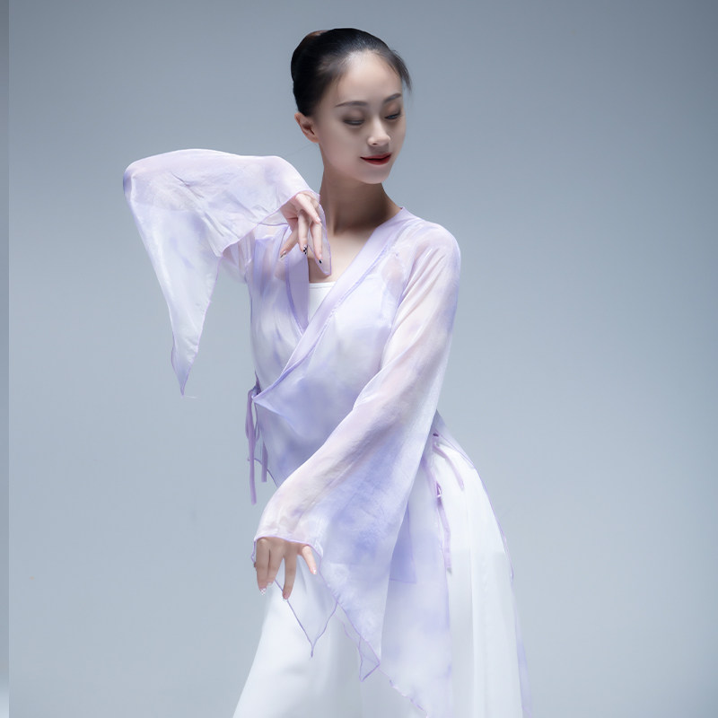 舞蹈服装古典舞女飘逸身韵纱衣现代舞演出服艺考形体练功服装