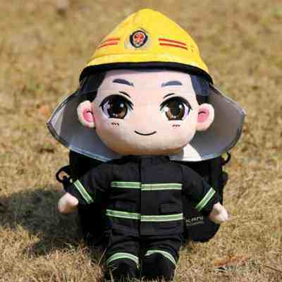 消防员布娃娃玩偶火焰蓝毛绒公仔兵小萌军恋情侣抱睡娃娃生日礼物