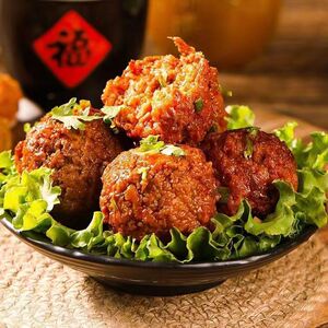 红烧狮子头四喜丸子河南特产猪肉院子肉熟食开袋即食