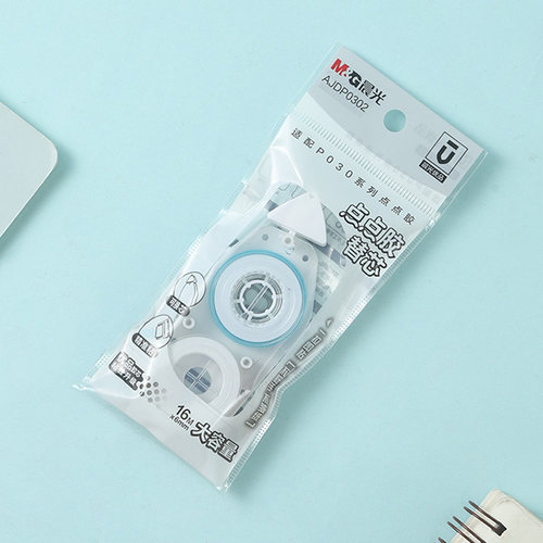 晨光点状双面胶卷轴点胶点胶替芯优品AJDP0302蓝16m一个 专用双面胶替芯