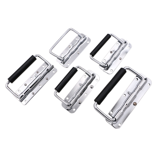 304不锈钢折叠弹簧拉手外卖箱工具箱提手工业把手木箱包装箱提手