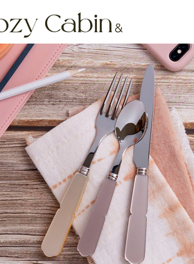 清仓折扣Cozy Cabin&Sabre Paris法国花瓣系列不锈钢餐具西餐刀叉