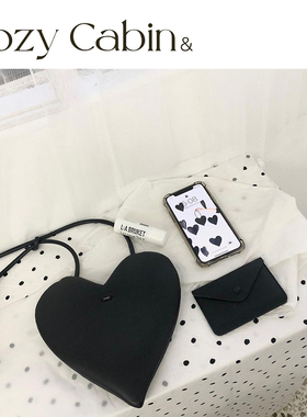 清仓折扣Cozy Cabin&By grey 韩国小众品牌BYGREY爱心包手提女包
