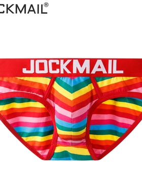 JOCKMAIL新款性感撞色男士三角裤男棉低腰内裤个性条纹舒适运动