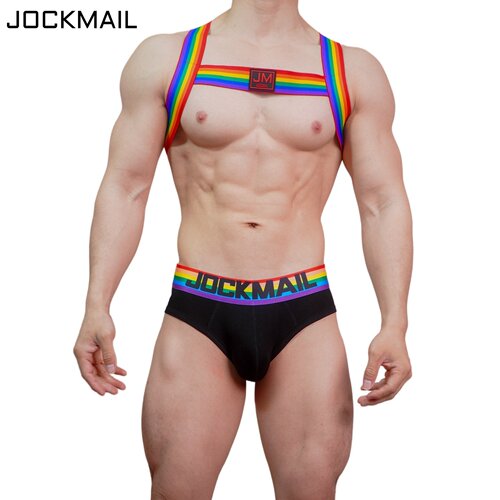 JOCKMAIL运动彩虹肩带内裤套装