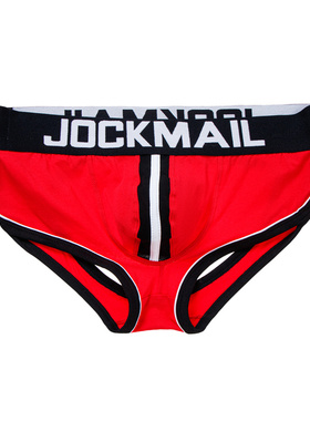 JOCKMAIL男士内裤男四角裤棉镂空后性感个性露臀露屁股平角裤